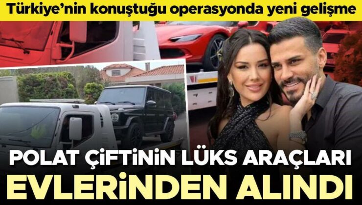 Dilan Polat ve Engin Polat çiftine ait lüks araçlar emniyet müdürlüğüne götürüldü