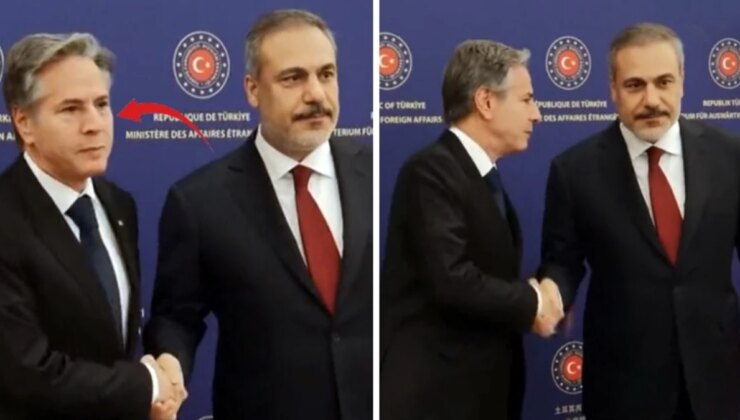 Hakan Fidan ile kameralar karşısına geçen Blinken’ın gergin tavırları dikkat çekti