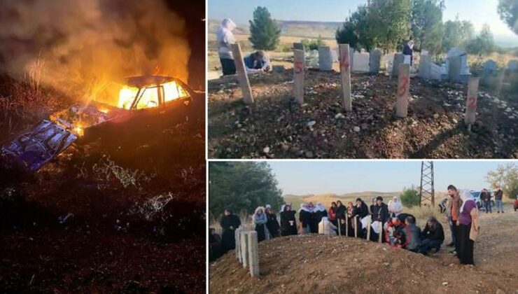 Siirt’teki korkunç kazada hayatını kaybeden anne ve 5 çocuğuna acı veda