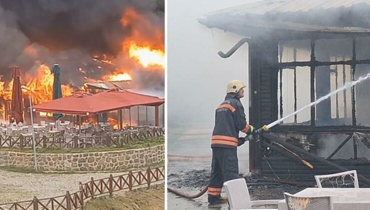 Trabzon’da Sera Gölü kıyısındaki sosyal tesiste yangın