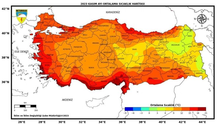 Son 53 yılın en sıcak kasım ayı yaşandı