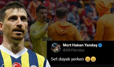 Mert Hakan Yandaş’dan bu sabah olay paylaşım: 5’e1 dayak yerken…